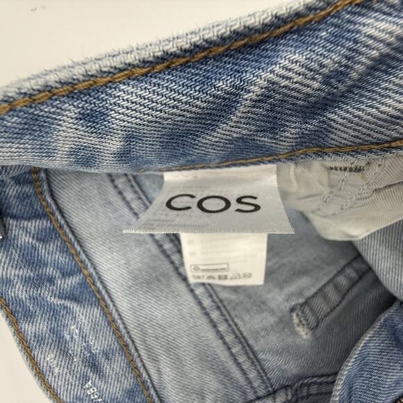 COS Wide Leg Jeans Women Size 27 High Rise Light Wash Blue Denim Baggy Y2K - Picture 12 of 13